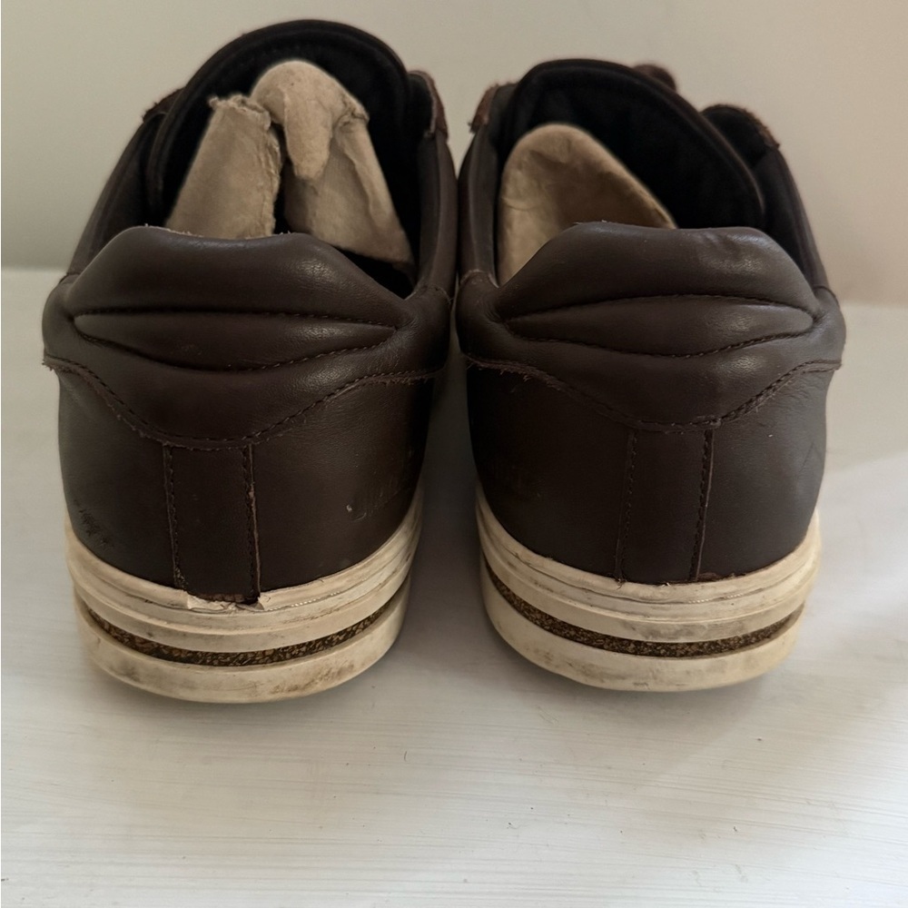 Birkenstock Bend Roast Brown Leather Low Top Sneakers Size EU 41 Women’s 10-10.5 - Picture 5 of 12